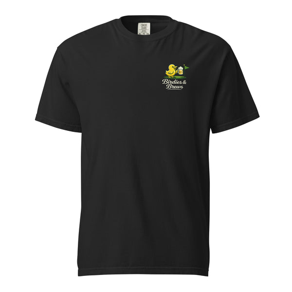 Birdies & Brews alt logo black t-shirt